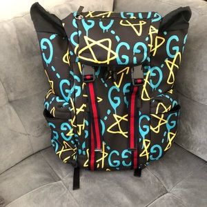 Gucci Ghost Canvas Backpack